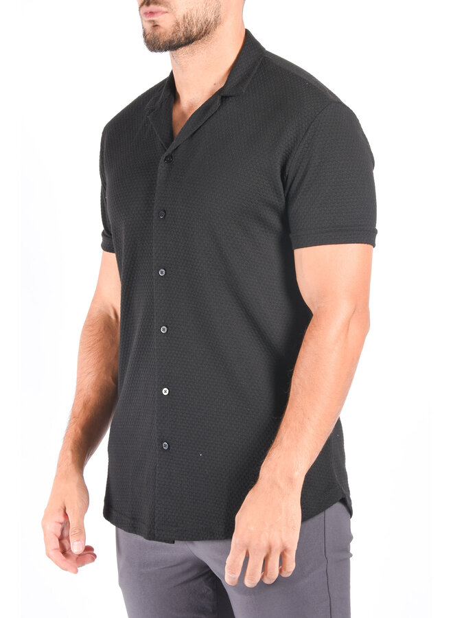 Premium Detail Short Sleeve Blouse “Maes” Black