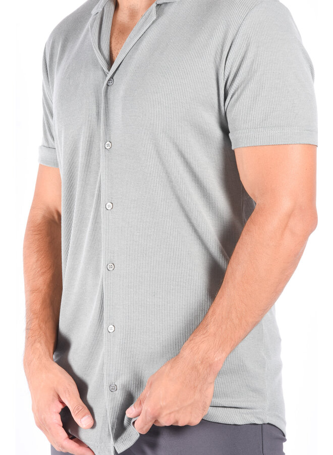 Premium Detail Short Sleeve Blouse “Maes” Grey