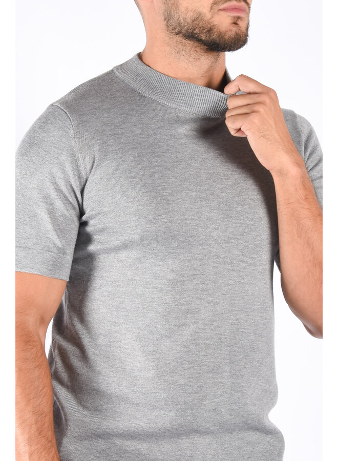 Premium Knitted T-Shirt "Dante" Grey