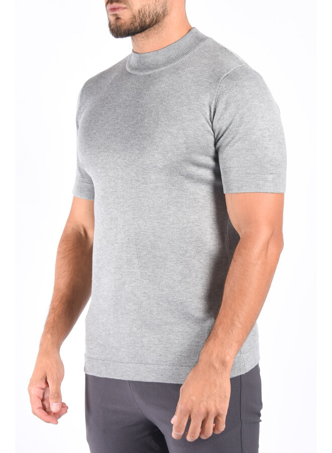 Premium Knitted T-Shirt "Dante" Grey