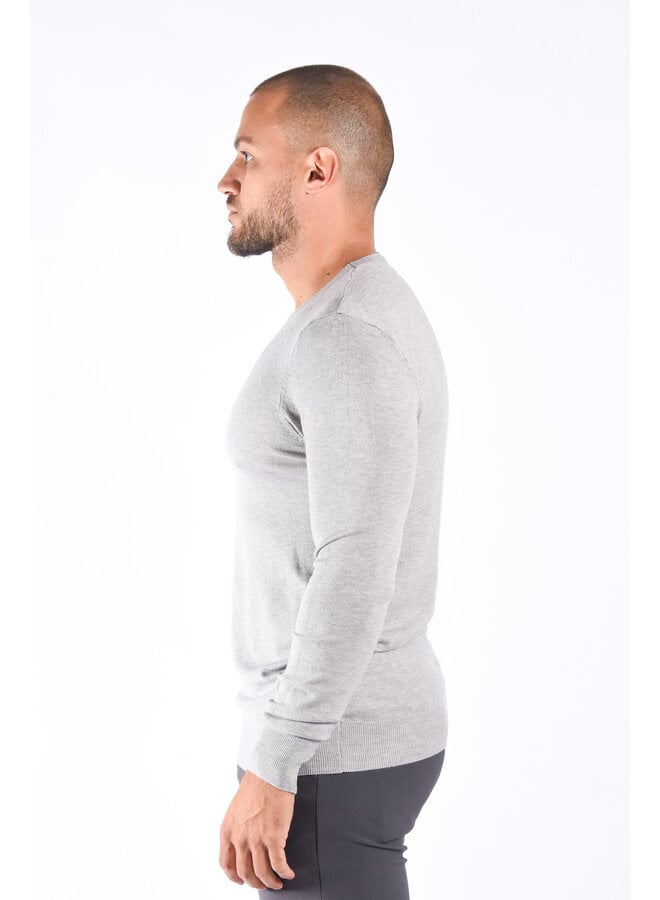 Premium Basic Knitwear Pullover Light Grey