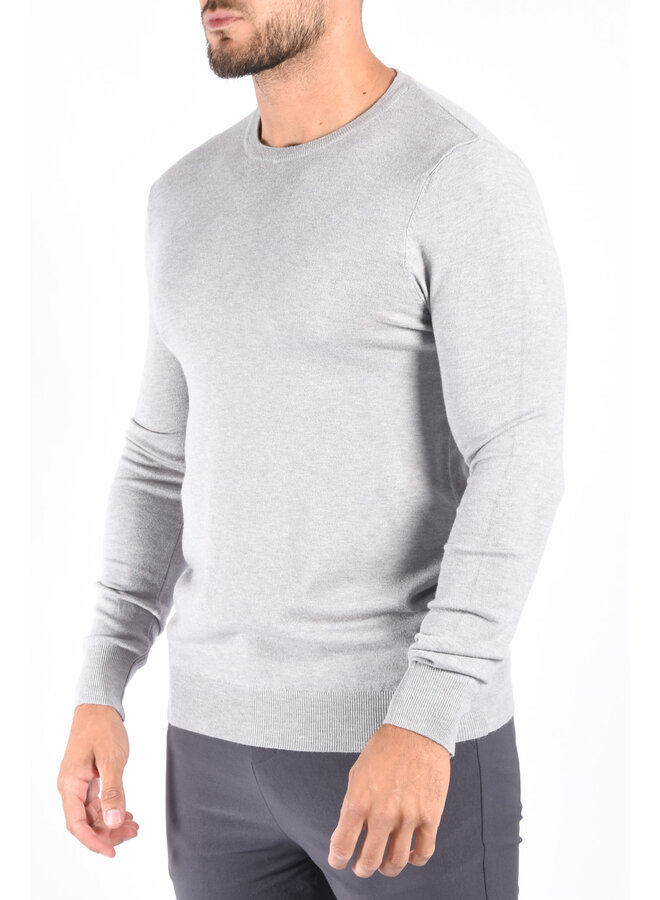 Premium Basic Knitwear Pullover Light Grey