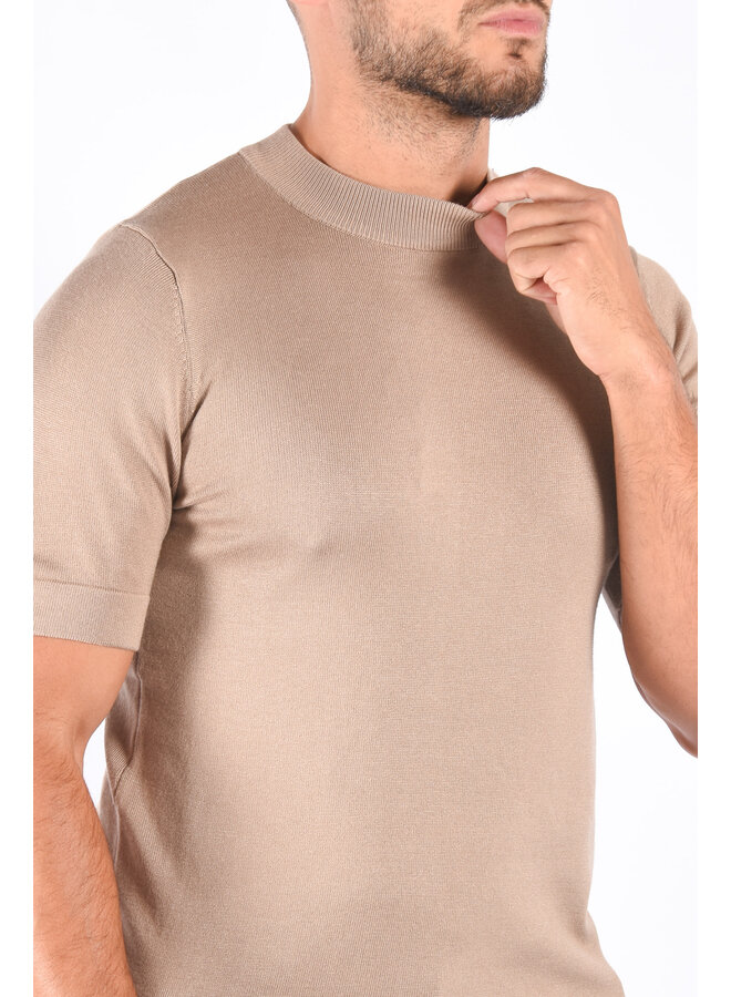 Premium Knitted T-Shirt "Dante" Beige