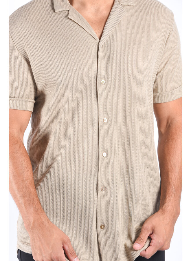 Premium Detail Short Sleeve Blouse “Maes” Beige