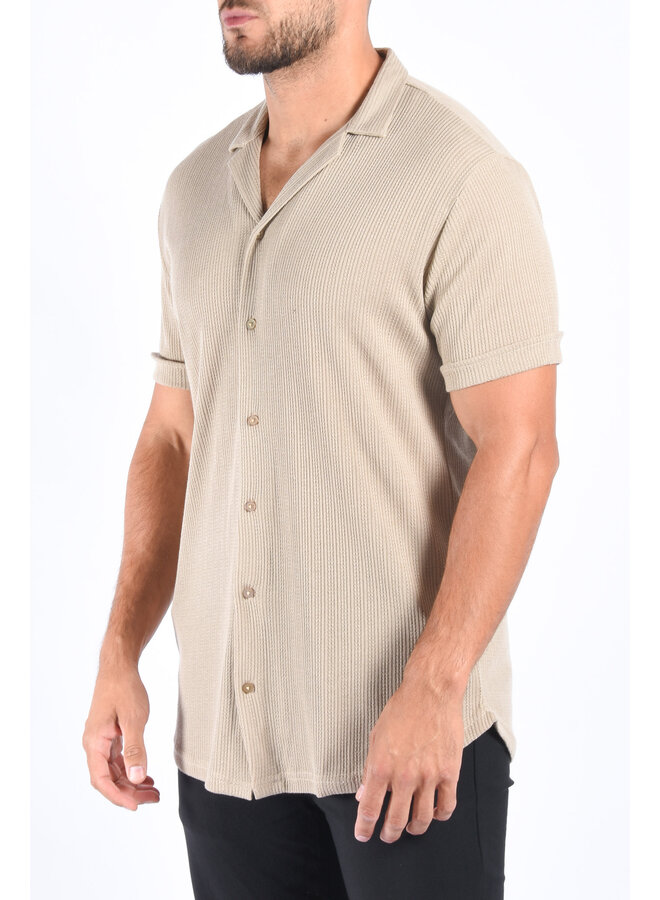 Premium Detail Short Sleeve Blouse “Maes” Beige