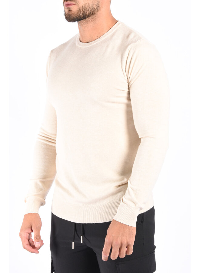 Premium Basic Knitwear Pullover Beige