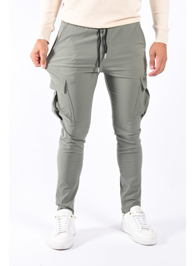 Premium Stretch Cargo Pants “Nova” Sage Green