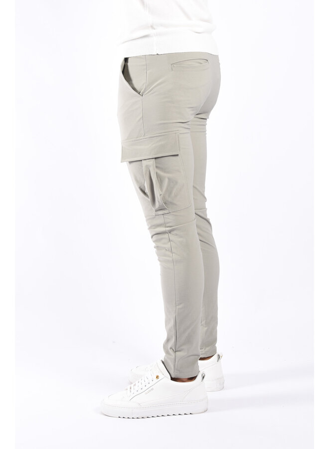 Premium Stretch Cargo Pants “Nova” Pastel Grey