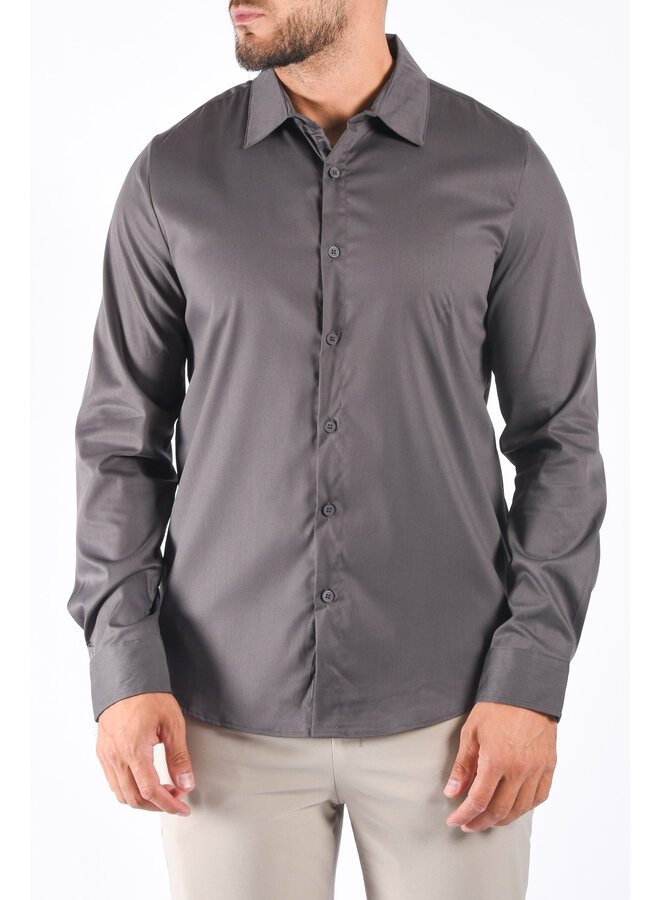 Premium Super Stretch Blouse Charcoal