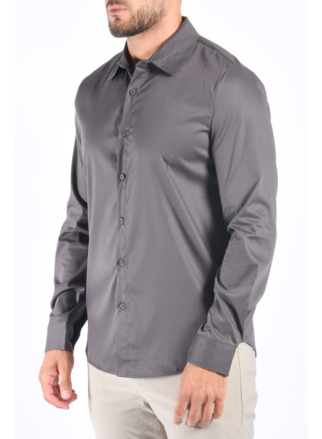 Premium Super Stretch Blouse Charcoal