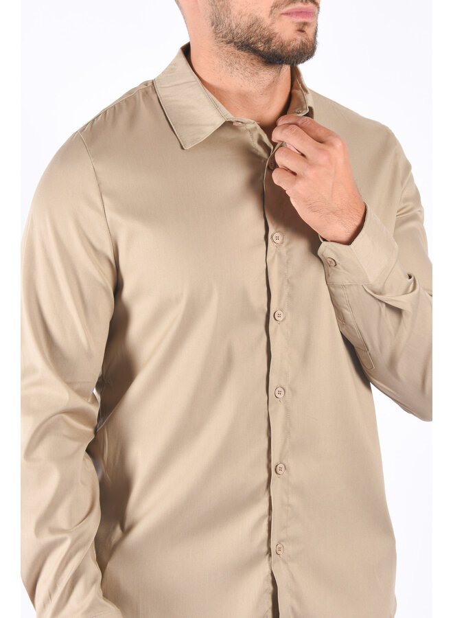 Premium Super Stretch Blouse Beige