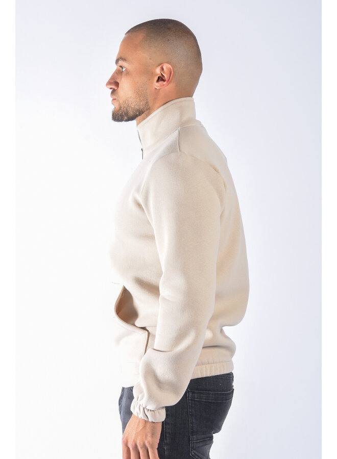 Half zipped sweater “ralph” Beige
