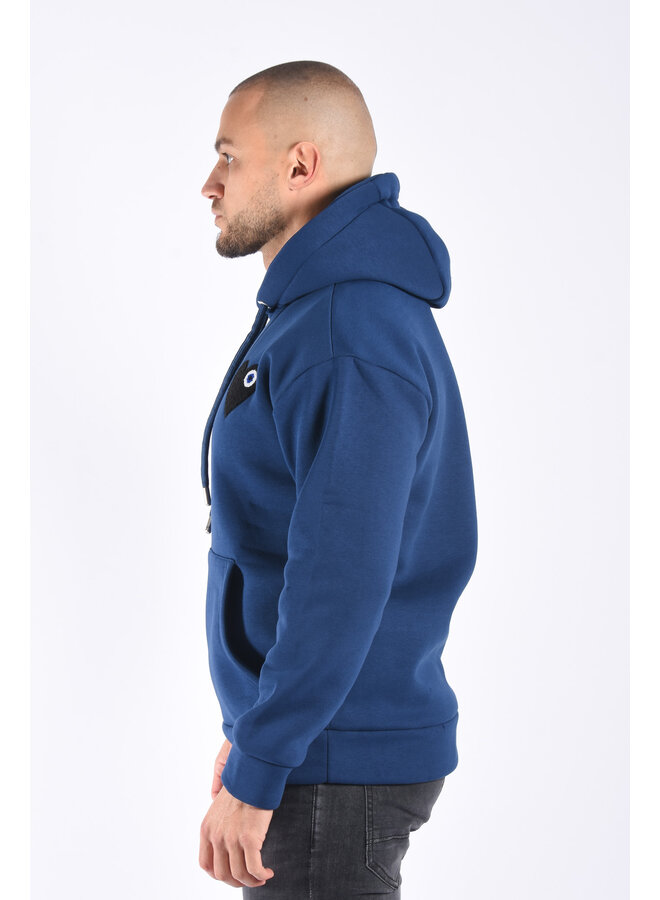 Premium hoodie “heart” Dark Blue / Black