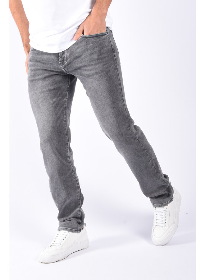 Straight Fit Stretch Jeans “Kenji” Grey
