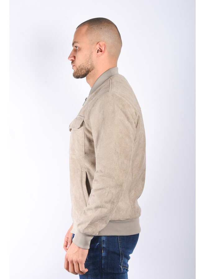 Suede bomber jacket “Pereira” Taupe