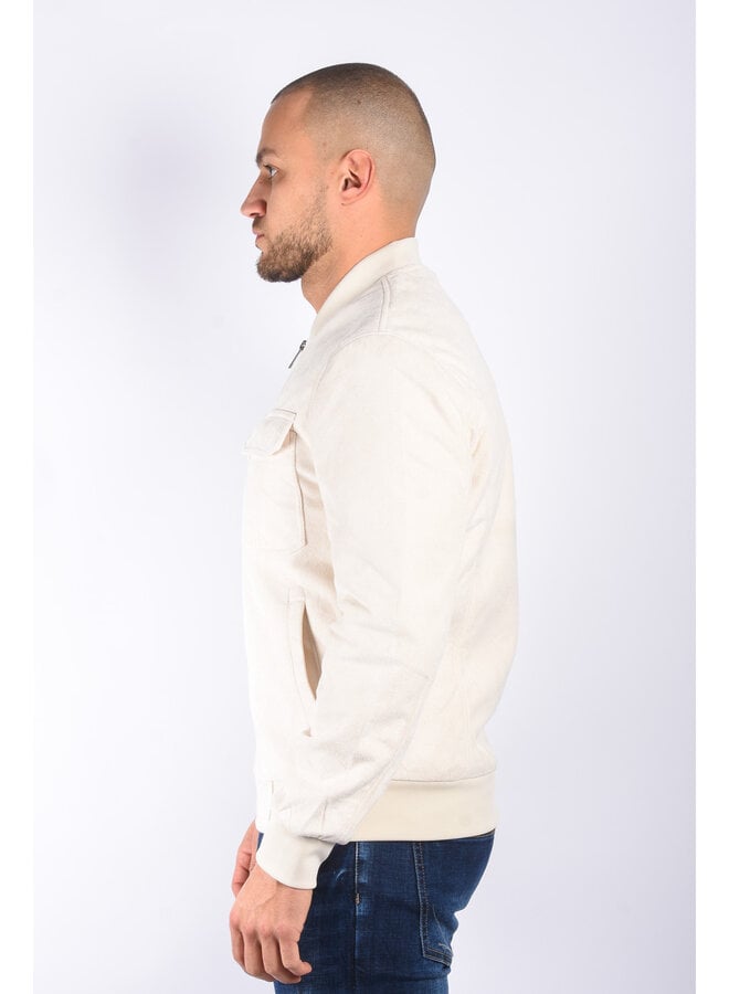 Suede bomber jacket “Pereira” Crème