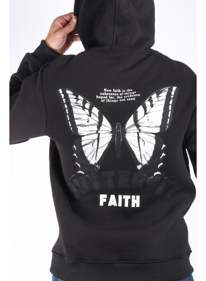 Premium Hoodie “Faith Butterfly” Black