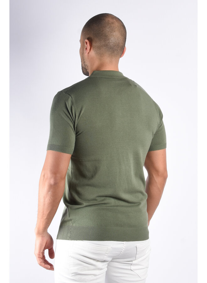 Premium Stretch Cotton-Blend Polo "Santos" Pistache Green