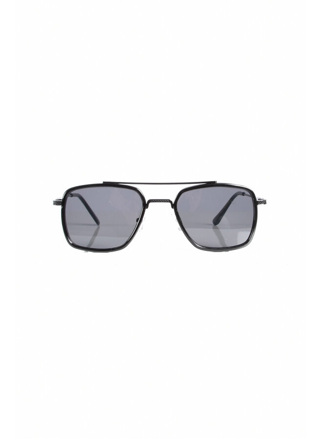 Premium Black/Black Aviator Sunglasses Black Tint