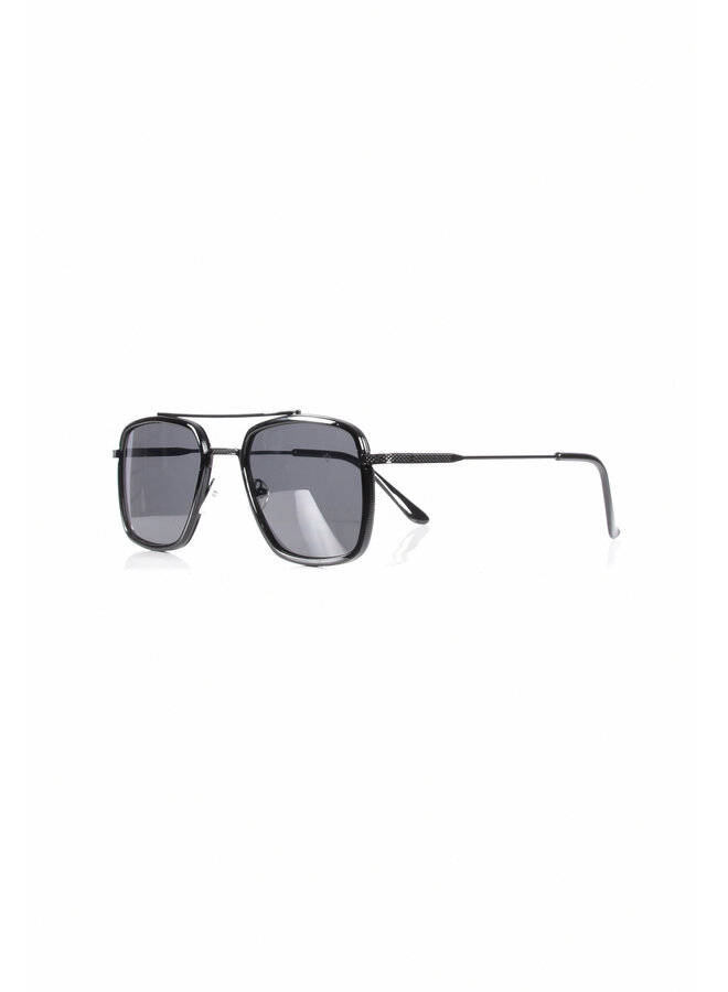 Premium Black/Black Aviator Sunglasses Black Tint