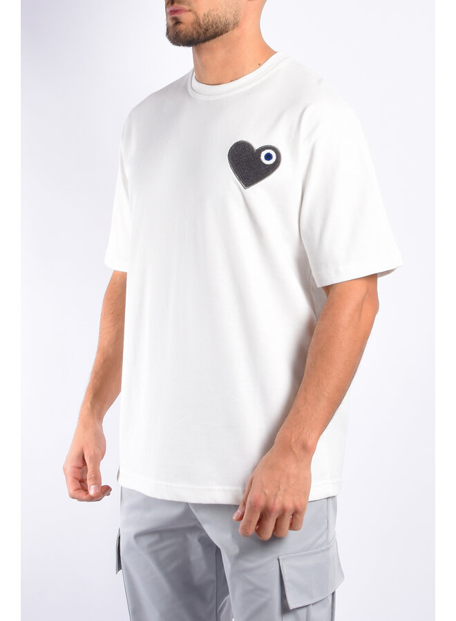 Premium Oversize Loose Fit T-shirt “Heart” White