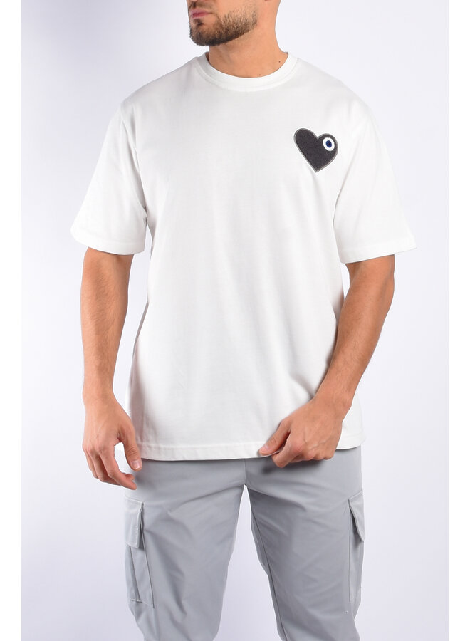 Premium Oversize Loose Fit T-shirt “Heart” White