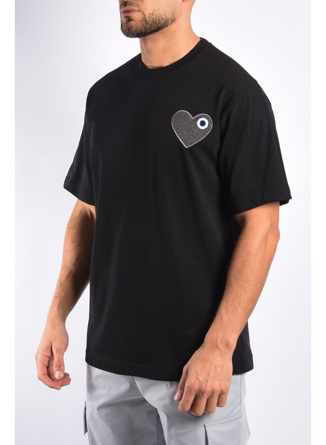 Premium Oversize Loose Fit T-shirt “Heart” Black