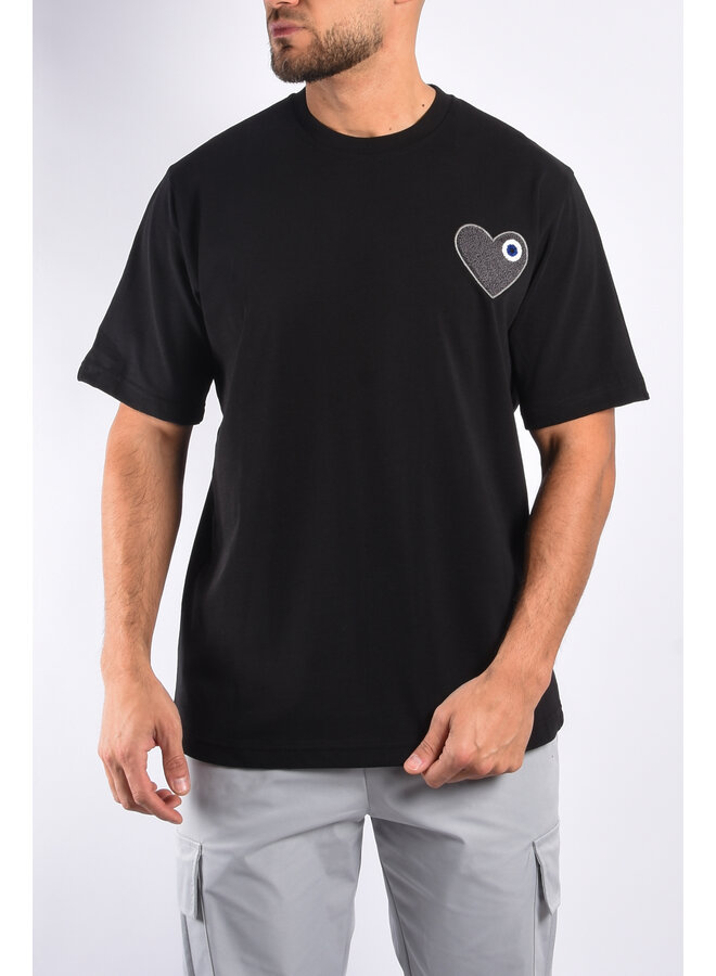 Premium Oversize Loose Fit T-shirt “Heart” Black