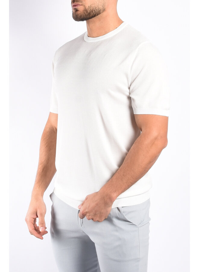 Premium Knitwear T-shirt "Bari" White