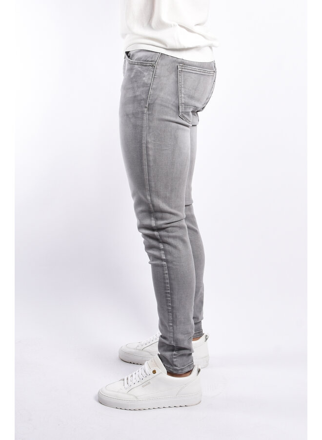 Slim Fit Stretch Jeans "Canay" Light Grey Washed