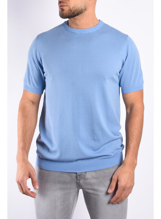Premium Knitwear T-shirt "Bari" Light Blue