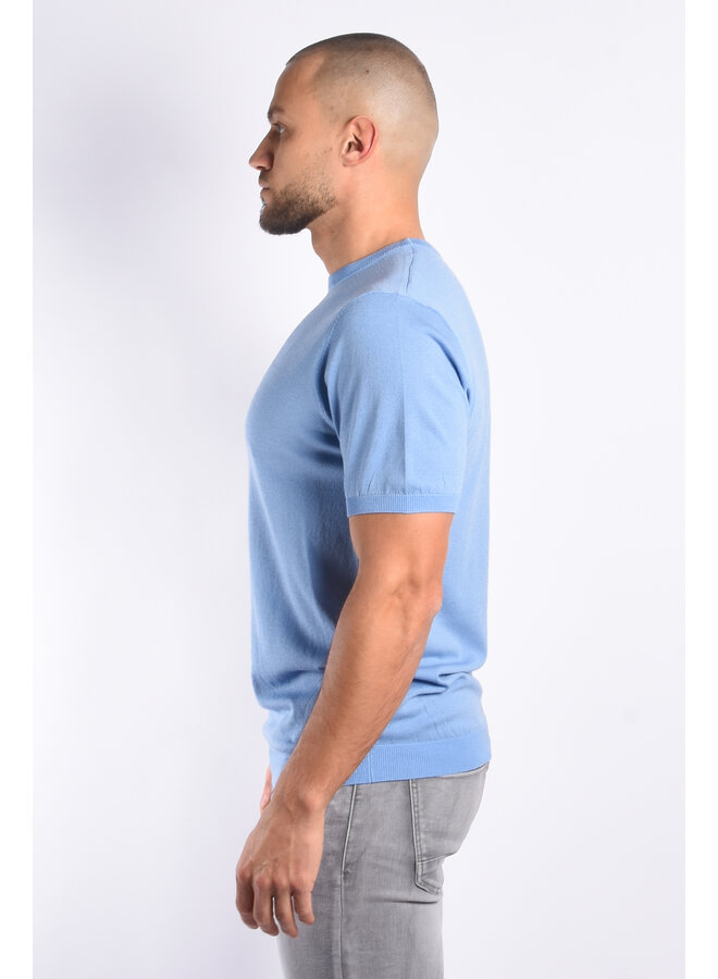 Premium Knitwear T-shirt "Bari" Light Blue