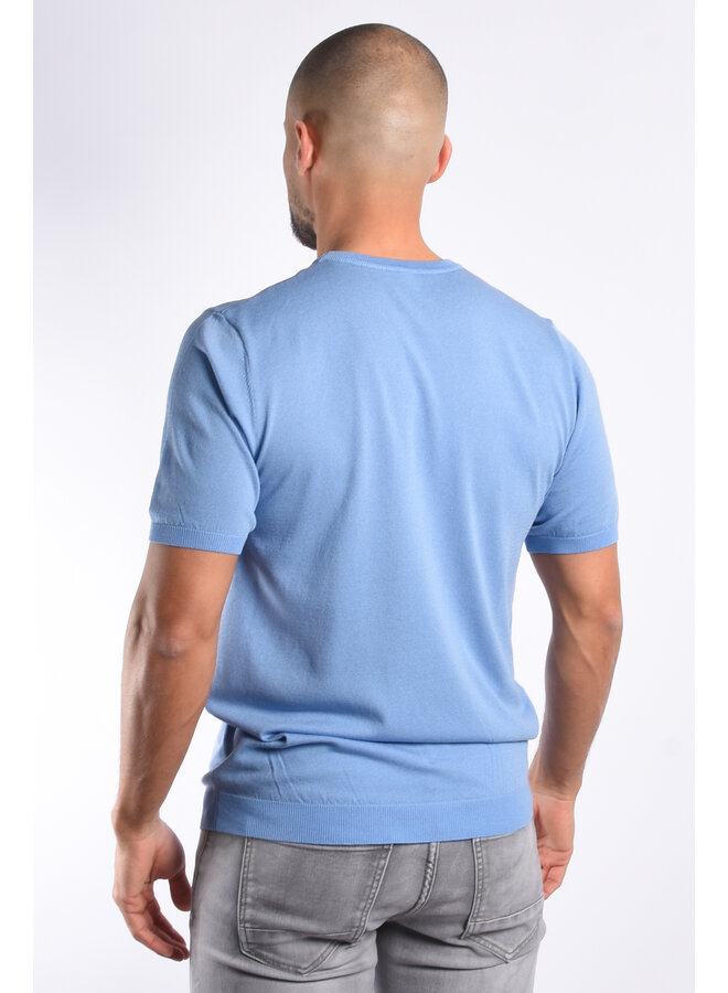 Premium Knitwear T-shirt "Bari" Light Blue