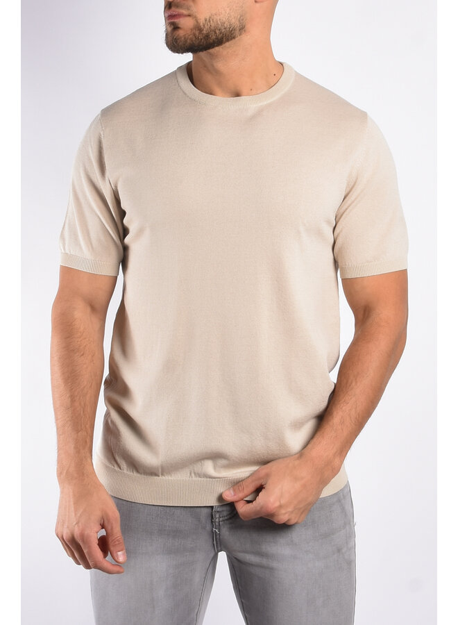 Premium Knitwear T-shirt "Bari" Beige