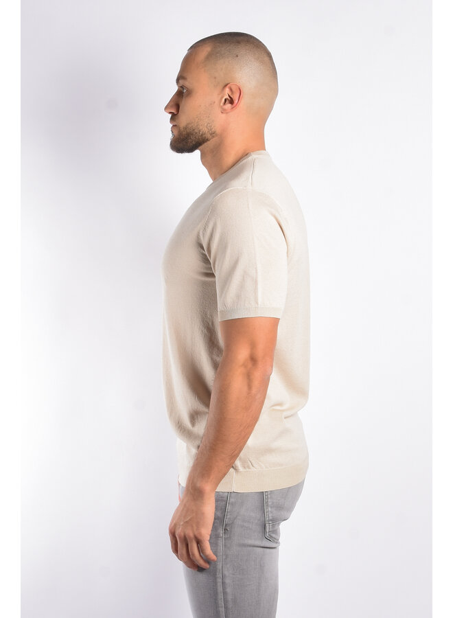 Premium Knitwear T-shirt "Bari" Beige