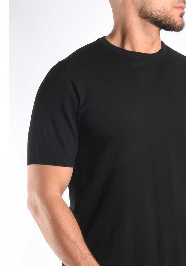 Premium Knitwear T-shirt "Bari" Black