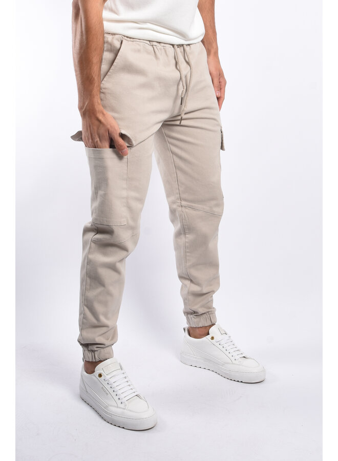 Premium Cotton Cargo Pants “Maren” Beige