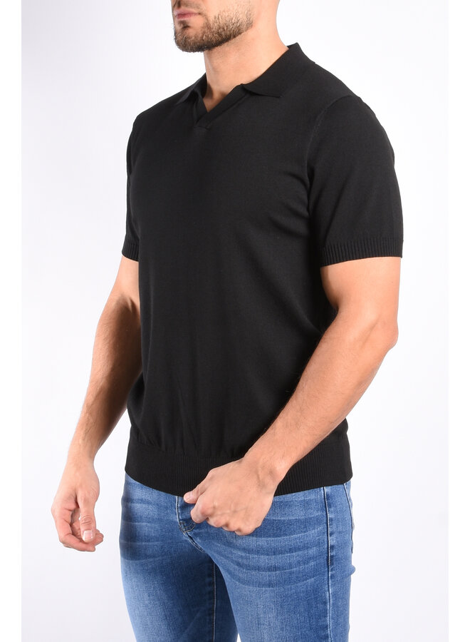 Polo V-Neck "Sabado" Black