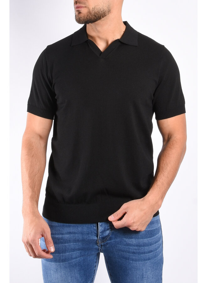 Polo V-Neck "Sabado" Black