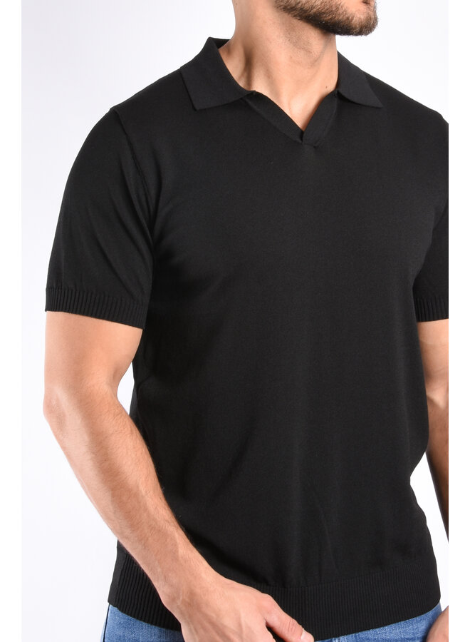 Polo V-Neck "Sabado" Black