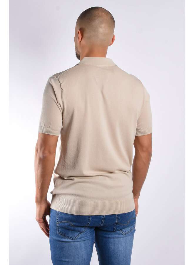 Polo V-Neck "Sabado" Beige