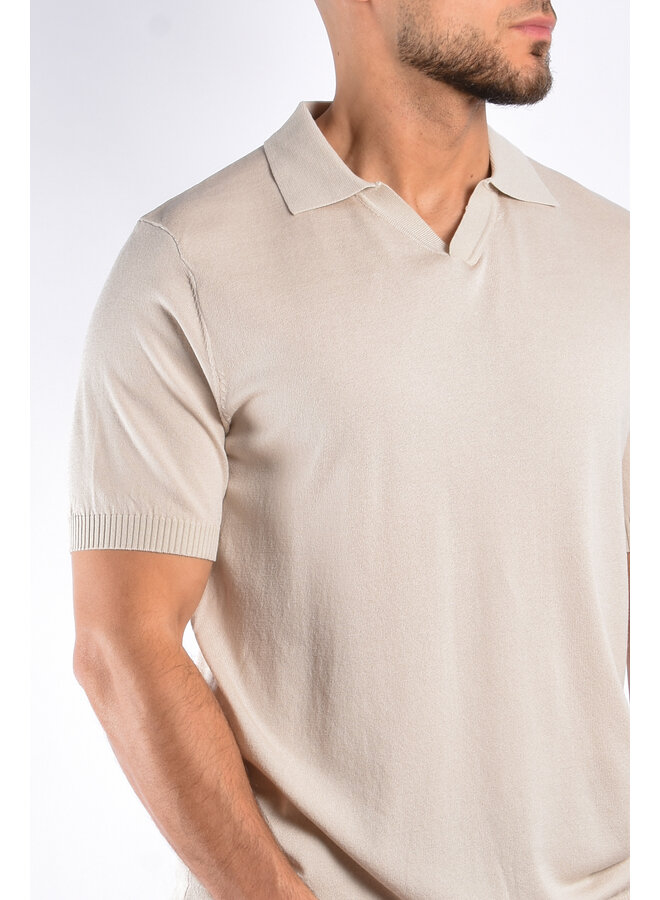 Polo V-Neck "Sabado" Beige