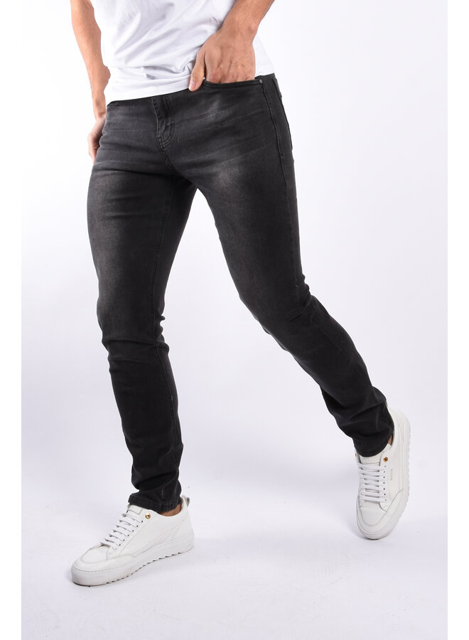 Slim Fit Stretch Jeans "Canay" Black Washed