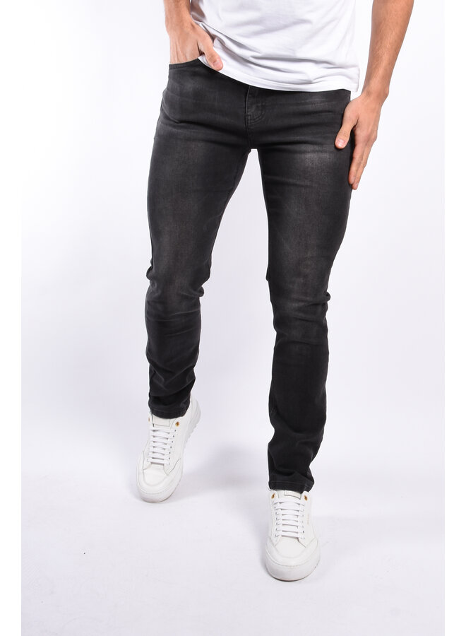 Slim Fit Stretch Jeans "Canay" Black Washed