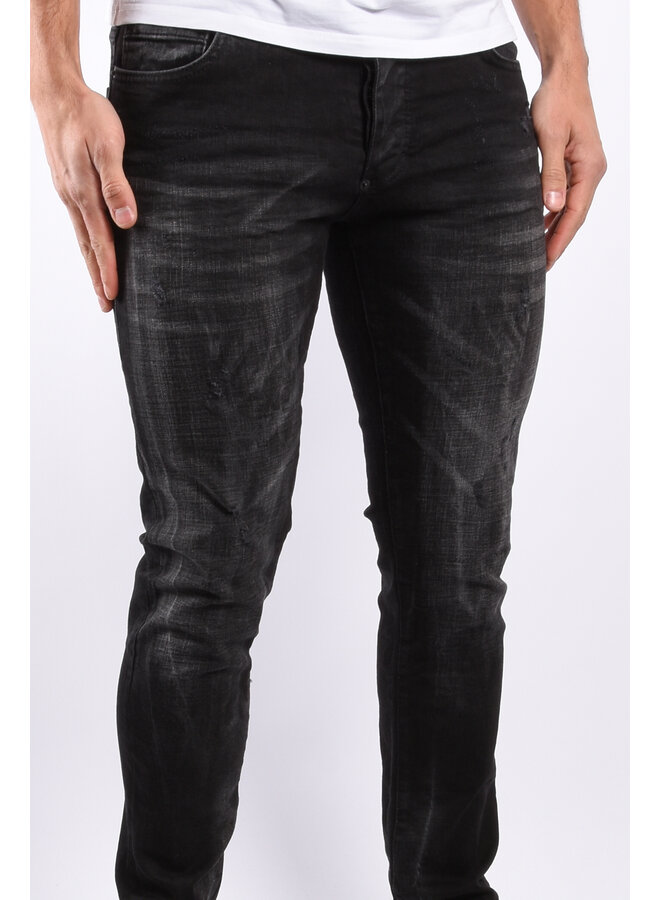 Skinny Fit Stretch Jeans “Eloy” Black Washed