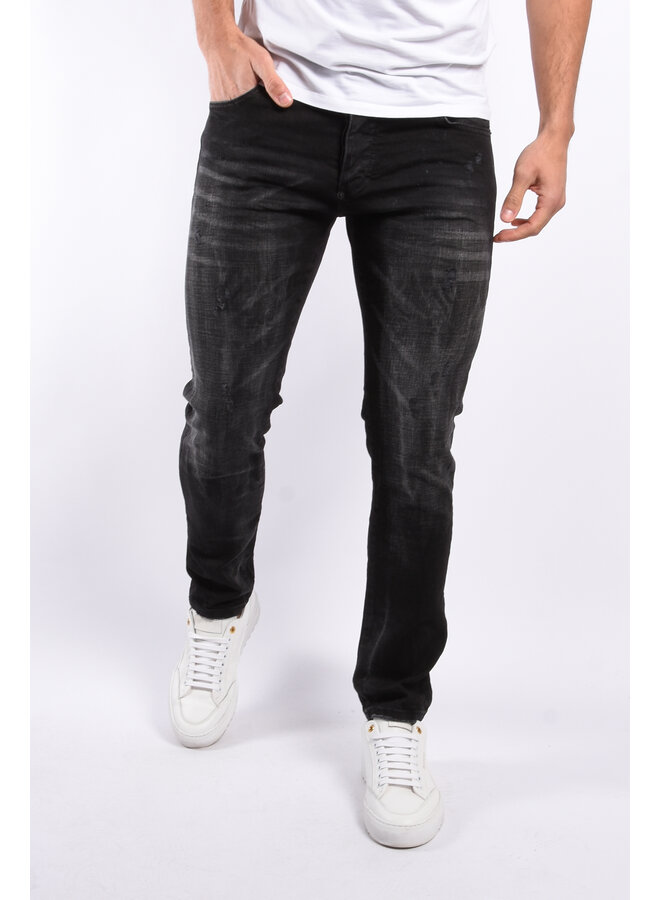Skinny Fit Stretch Jeans “Eloy” Black Washed