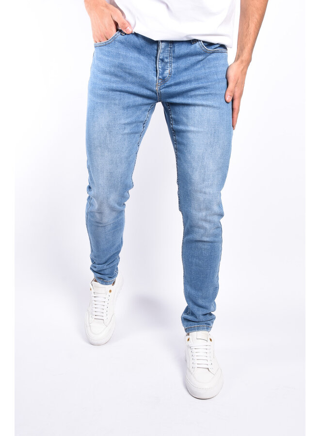 Slim Fit Stretch Jeans  “Lewis” Basic Light Blue