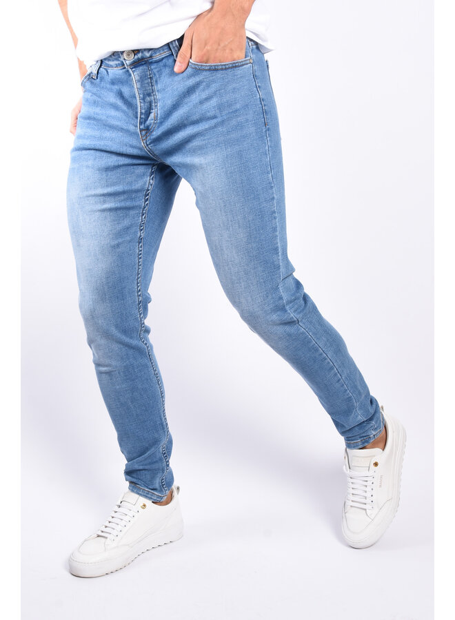 Slim Fit Stretch Jeans  “Lewis” Basic Light Blue