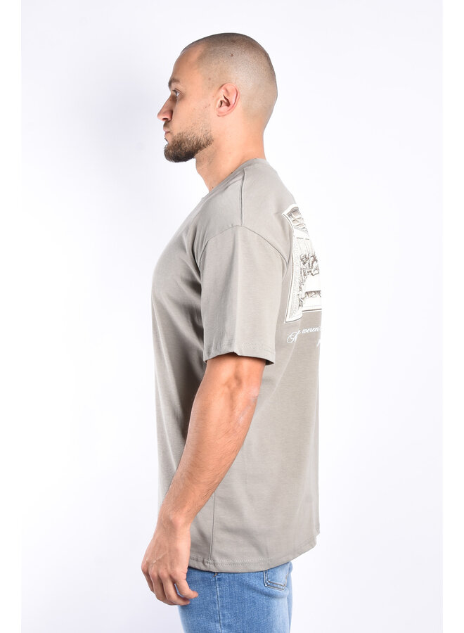 Premium Oversize Loose Fit T-shirt “Da Vinci” Grey
