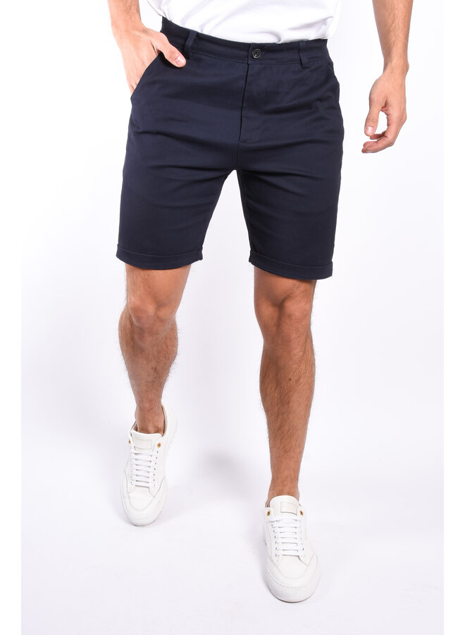 Chino Stretch Shorts “Tropea”  Navy Blue